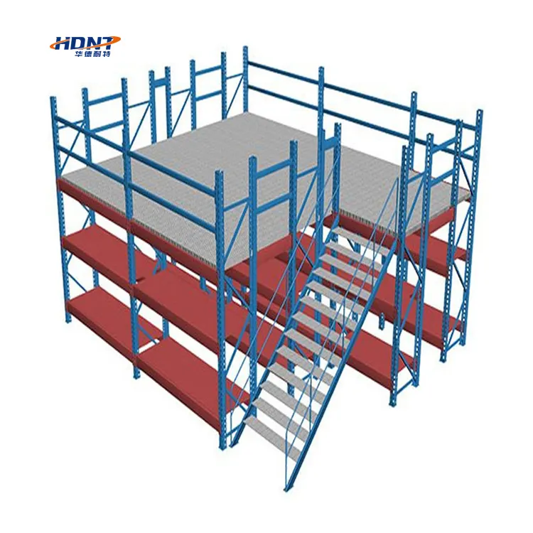 Heavy-Duty Commercial Steel Mezzanine Floor Industrial Racking Systems Multi-Level Metal Mezzanines Stacking Racks & Shelves