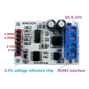 9V 12V 24V n4aa04 RTU 4通道电压电流模拟采集RS485模块 - Product Image 3