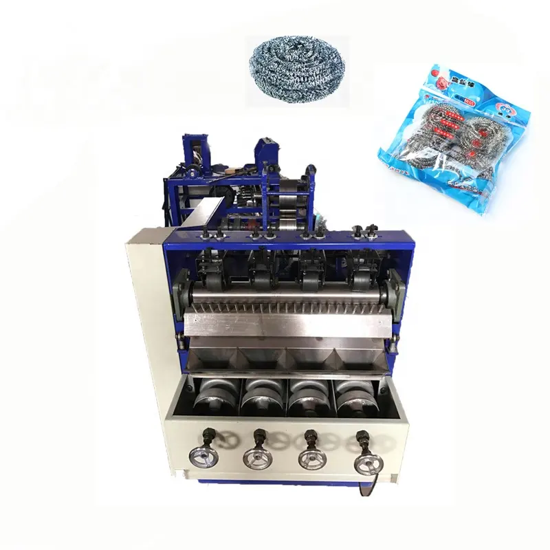 New Design Stainless Steel Flat Scourer /metallic Steel Wool Cleaning Ball Making Machine For Sale