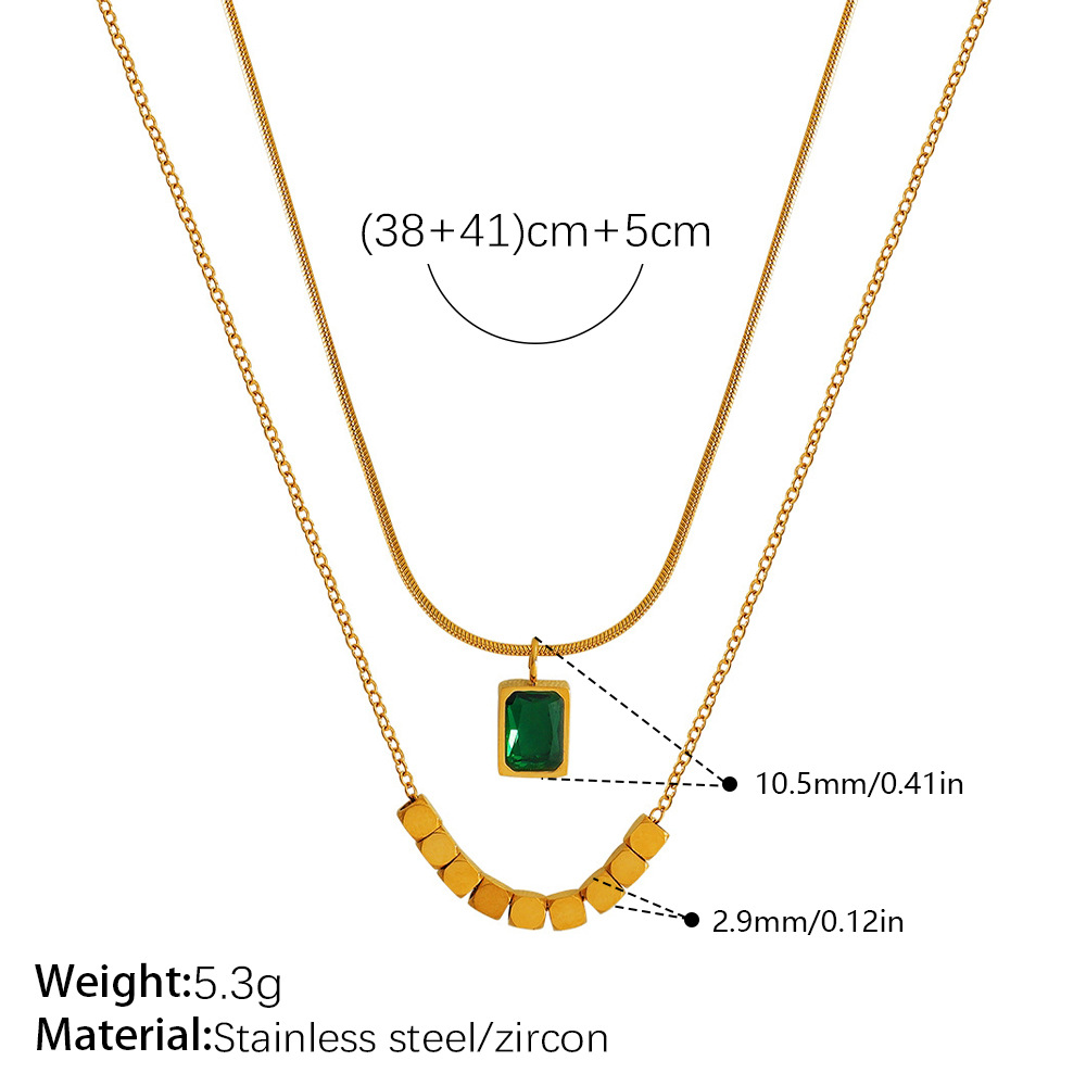 Collar de doble capa de oro XL21G