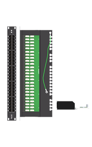 Panel de conexión de telefonía de montaje en rack de 50 puertos 2U | Cableado universal de telecomunicaciones para centros de datos y redes empresariales - Product Image 2