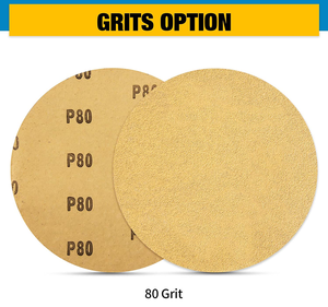 PSA zımpara diskleri 6 inç yapışkanlı zımpara kağıdı 80 Grit zımpara eki matkap için kendinden yapışkanlı alüminyum oksit zımpara - Product Image 5