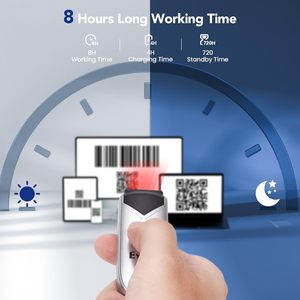 Eyoyo Mini USB portátil con cable 2,4G inalámbrico Bluetooth 2D 1D QR pantalla imagen y PDF417 escáner de código de barras lector de código de barras - Product Image 5