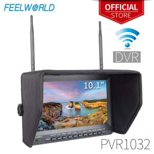 FEELWORLD FW1018SPV1 10.1 IPS 1024x600 HD <strong>FPV</strong> <strong>Monitor</strong> with Built-in Battery 5.8G 32CH Diversity Receiver 4K <strong>FPV</strong> <strong>Monitor</strong> - Product Image 2