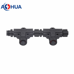 Conector T de 2 pines M12, macho de Metal, 1 entrada, hembra, 2 salidas, iluminación LED/conector de Sensor, Conector de iluminación RGB impermeable IP - Product Image 3