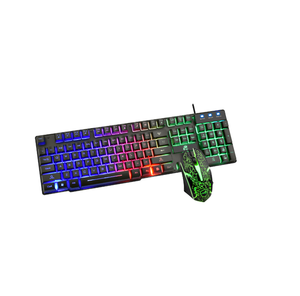 X100有线游戏键盘发光二极管彩虹灯键盘键盘鼠标组合 - Product Image 1