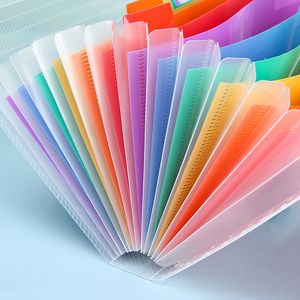 Tập tin <span class=keywords><strong>accordion</strong></span> cầu vồng thẩm mỹ, gắn chặt và được trang bị dây buộc, làm cho việc lưu trữ trở nên thú vị - Product Image 2