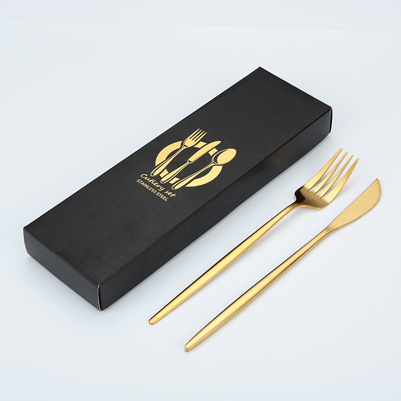 golden knife and fork set