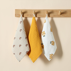 Toptan 3 adet/takım 4 katmanlı Muslin Burp bez lif Muslin yüz bez mendil Muslin bebek havlusu - Product Image 2