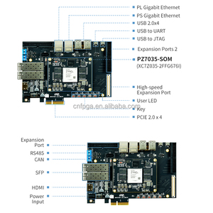 Placa DE DESARROLLO PUZHI 7035 Xilinx SoC ZYNQ 7000 XC7Z035 FPGA con tarjeta Gigabit Ethernet SFP y USB 2,0 676I en línea