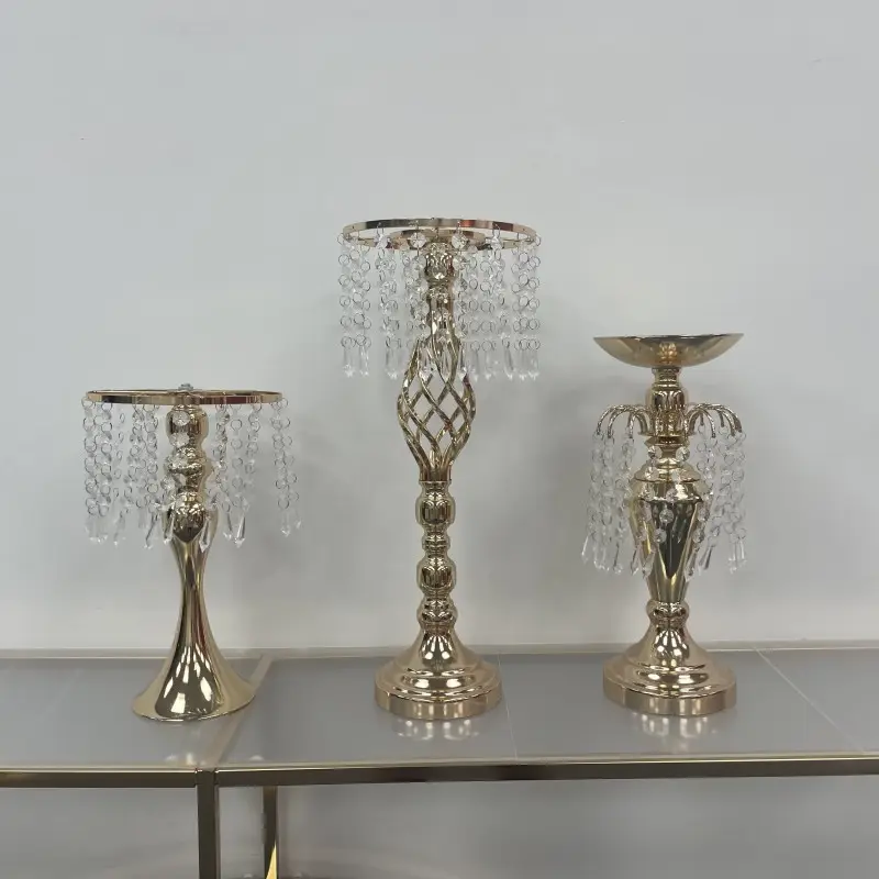 Accesorios DE BODA hierro galvanizado candelabro forjado mesa boda flor camino plomo decoración Hotel arreglo floral piezas