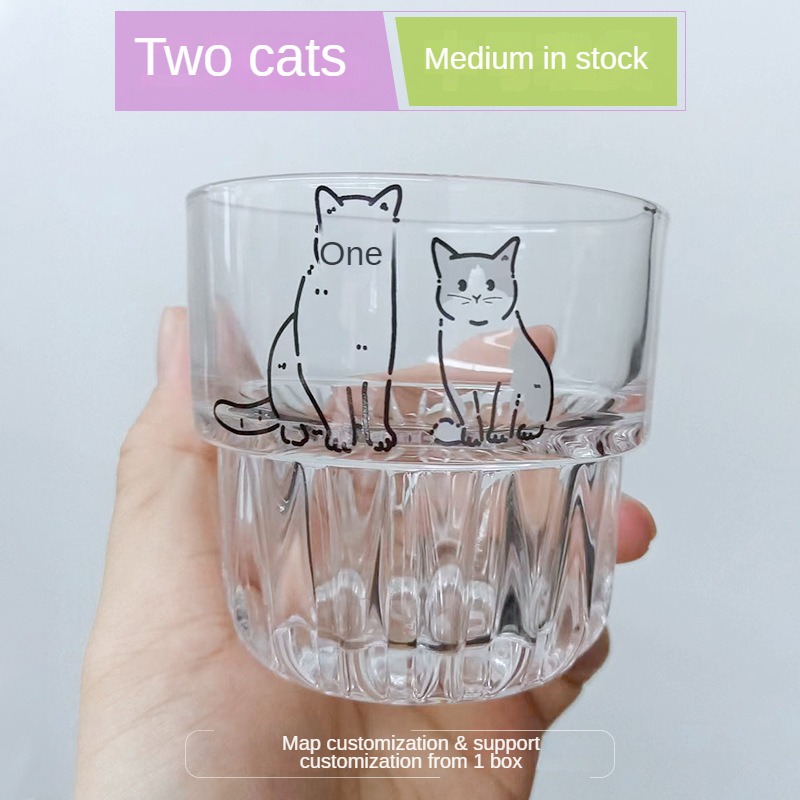 แมวสองตัว (ลายสต็อก) - 250 มล.