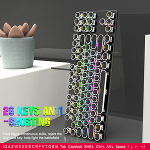 New Metal Computer Gamer <strong>Keyboards</strong> 100 Percent <strong>Custom</strong> 104 Key Gaming Retro Mechanical <strong>Keyboard</strong> Full Size Computer <strong>Keyboard</strong>