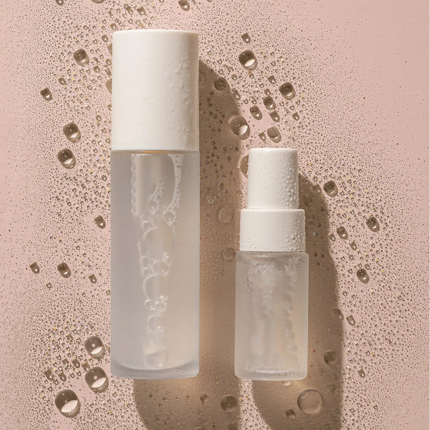 En Stock 50ml 100mL 120ml Esmerilado Cilindro redondo Habitación Lino fresco Fine Mist Spray PET Botella de plástico con tapa blanca