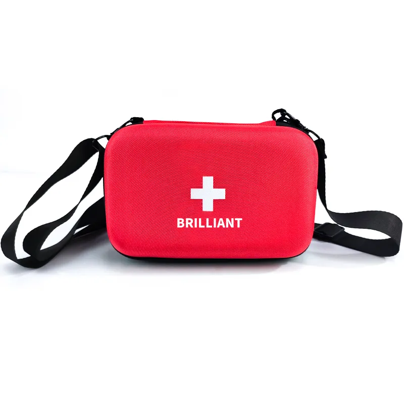 Trousse de premiers soins d'urgence en EVA de voyage de sac médical à coque dure rouge personnalisée professionnelle avec fermeture à glissière pour infirmières en Nylon