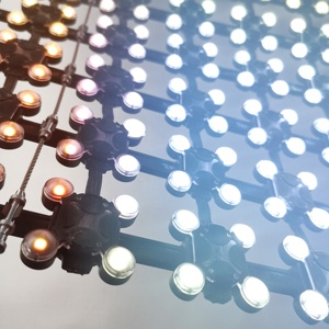 หน้าจอ P27 LED ตาข่ายกันน้ำกลางแจ้งสำหรับซุ้มสื่อแสดงพิกเซลสำหรับโฆษณาทางธุรกิจ