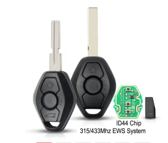 Télécommande de voiture 10x pour système BMW EWS E38 E39 E46 X3 X5 Z3 Z4 série 1/3/5/7 315/433MHz ID44 puce vierge émetteur de clé