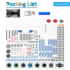 16 En 1 Building Bit Super Kit Robot educativo de juguete para programación Python y Makecode Compatible con Microbit V1 y V2