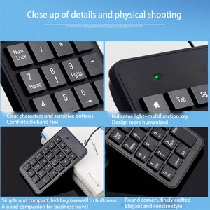 USB Mini New Black Password <strong>Keyboard</strong> <strong>with</strong> <strong>Numeric</strong> Features Mechanical Operation External Wired for Laptop <strong>Desktop</strong> Application - Product Image 5