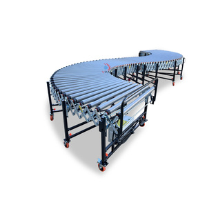 Rubber-coated Skate Wheel <strong>Conveyor</strong> Roller Line Customized Flexible Retractable Roller <strong>Conveyor</strong> for Feed Boxes <strong>Unloading</strong> - Product Image 2