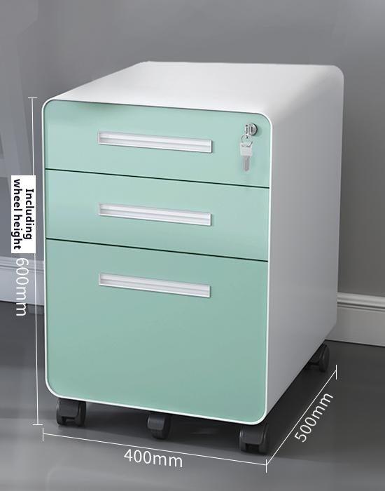 Three-drawer arched cabinet