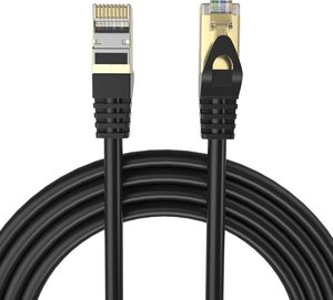 Cat7 dış mekan kablosu üçlü koruyucu SSTP 10Gbps 600MHz Ethernet ara kablosu Modem yönlendirici LAN RJ45 için - Product Image 3