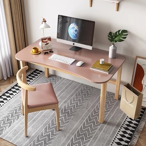 Diseño moderno Simple Fácil instalación Patas de madera maciza desmontables Ahorro de espacio Mesa de ordenador Escritorio y silla - Product Image 1