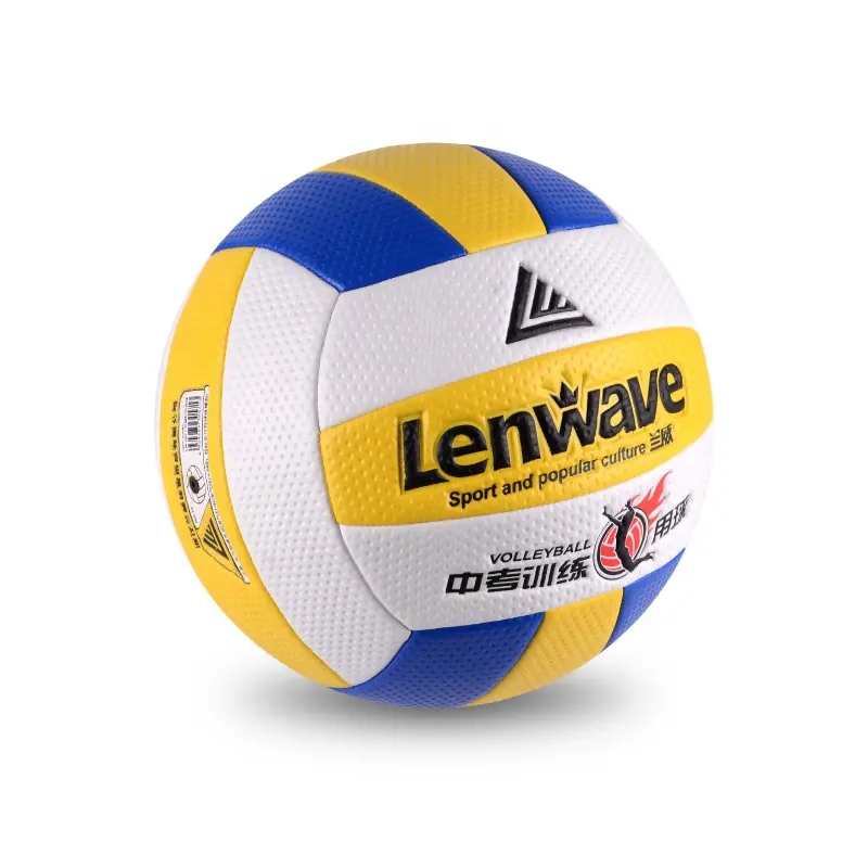 Voleibol suave al tacto personalizado de fábrica, costura duradera de tamaño 5 oficial, pelota de voleibol con cubierta de PVC/PU para interior/exterior