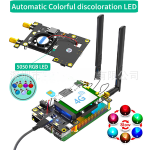Raspberry Pi 3G-4G การ์ดขยาย (พร้อมพัดลมระบายความร้อนและแสงโดยรอบ)
