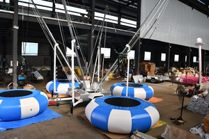 Công viên giải trí cưỡi trẻ em lớn bungy 4 người nhảy <span class=keywords><strong>Inflatable</strong></span> nhảy Bungie <span class=keywords><strong>Bungee</strong></span> Trampoline để bán - Product Image 2