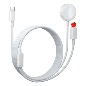 Apple Watch用USB C 2 in 1ワイヤレス充電器、iPhoneおよびiWatchシリーズ用磁気急速充電ケーブル7 SE 6 5 4 3 2 1 - Product Image 6