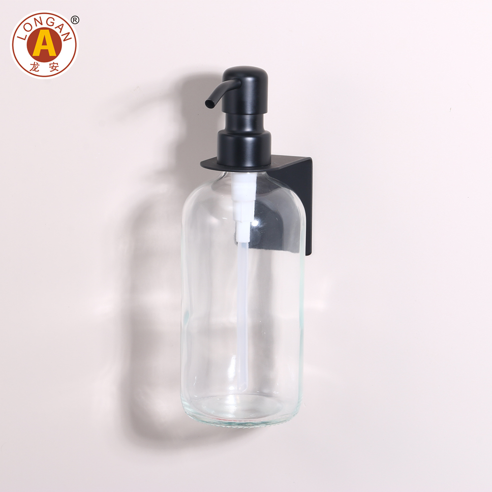 Bomba dosificadora negra (F03) + Botella transparente con soportes