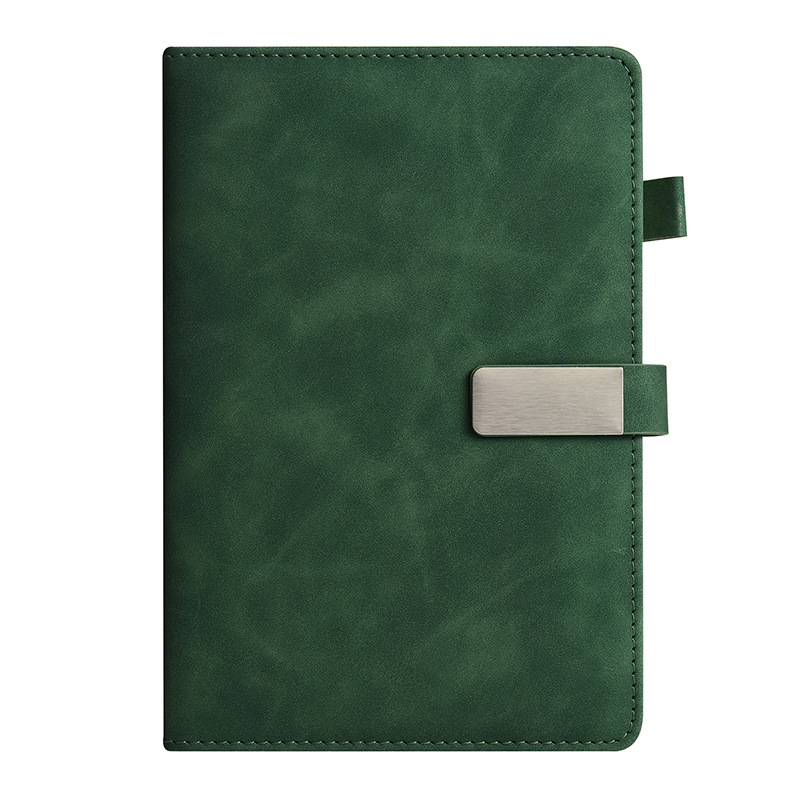 Carnet simple à boucle carrée (vert foncé)
