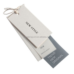 <strong>Custom</strong> Luxury Garment Swing <strong>Tags</strong> Clothes Label hang <strong>Tag</strong> with <strong>String</strong> Paper Hangtags for Clothing - Product Image 2