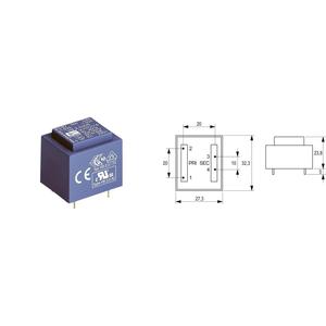 Blok VB 1,5/1/24 Printtransformator 1x230V 1x24 V/AC 1.50 VA 63mA (940910131023) - Product Image 1