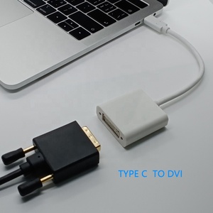 タイプC-DVIコンバーターUSB-C〜DVI-DコネクタシングルリンクDVIケーブル