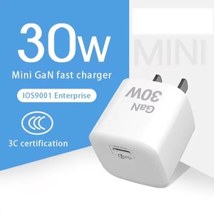 เครื่องชาร์จเร็วก้อนน้ำแข็งขนาดเล็ก30W PD30W แบบกำหนดเองสำหรับ Apple โทรศัพท์มือถือ u.s EU พร้อม QC3.0ทำจากแกลเลียมไนไตรด์ (Gan) - Product Image 3