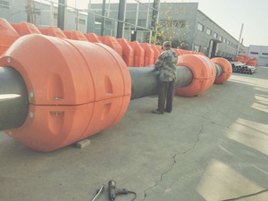Flotador de tubo de dragado combinado con bomba de succión DE CORTADOR de 24 pulgadas para tubería de dragado de lodos de HDPE/ACERO - Product Image 5