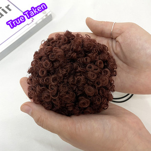 Vivian một hoặc hai miếng trong một gói Marley kinky tóc búi afro coily Puff dây rút đuôi ngựa cô gái trẻ em - Product Image 5