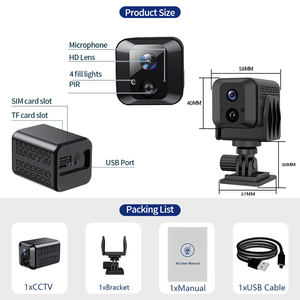 Mini macchina fotografica 4mp 4g con sensore di batteria 2k Mini telecamera Cctv con registrazione Audio di visione notturna all'ingrosso Mini Box telecamere - Product Image 6