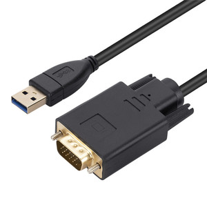 USB3.0 a VGA Host de computadora USB3.0 para monitorear dispositivos de TV Entrada de interfaz VGA Cable adaptador de audio y video