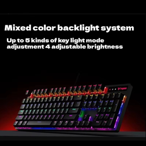 RAPOO V150S <strong>Keyboard</strong> Mouse Set 104KEY Full <strong>Size</strong> <strong>Layout</strong> Customized Black Switch PAW3327 RGB 1K Polling Rate Gaming Mouse <strong>Keyboard</strong> - Product Image 3