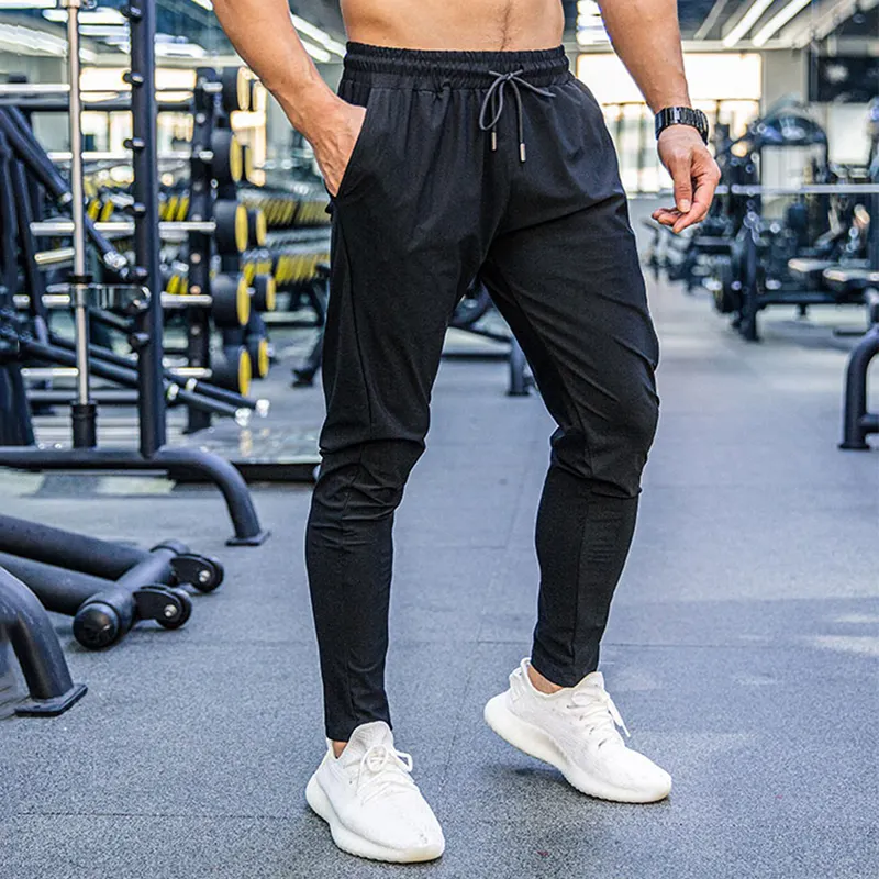 Mens eşofman altları çabuk kuruyan erkekler Jogger Sweatpants egzersiz vücut geliştirme erkekler için spor pantolonlar