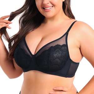 Ladymate ODM/OEM Sujetador De Encaje Talla Grande Minimizer <strong>Bra</strong> for Women Full Coverage Lace <strong>Unlined</strong> <strong>Bra</strong> Underwire Plus Size <strong>Bra</strong>