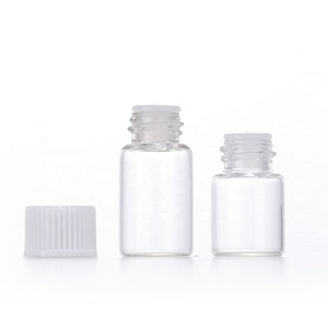 Free Sample Clear Glass Tube 1ml 2ml 3ml <strong>5ml</strong> Glass Empty Essential Oil <strong>Bottles</strong> <strong>With</strong> Plastic <strong>Cap</strong> - Product Image 5