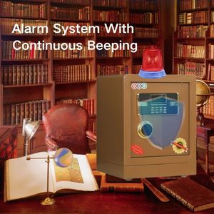 Cerradura inteligente antirrobo de seguridad de acero pesado, reloj de oficina en casa, caja de seguridad ignífuga con sistema de alarma de compartimento superior oculto - Product Image 4