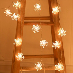 Luces LED navideñas con batería que cambian de Color, luces intermitentes con cadena de copo de nieve para casa, fiesta, boda, Bar y jardín - Product Image 2
