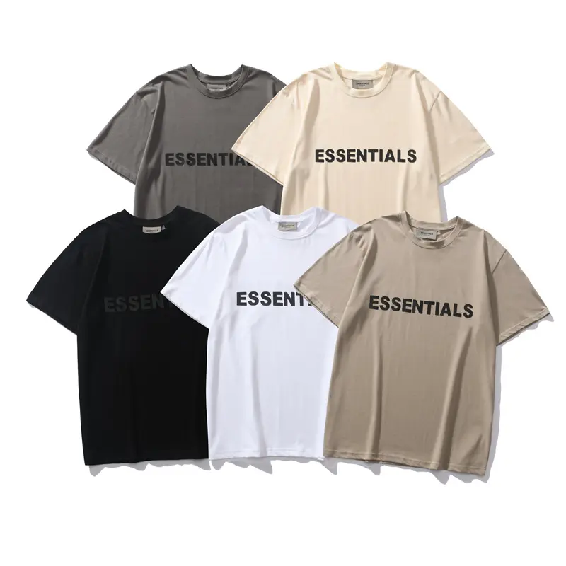 Venta al por mayor de algodón de alta calidad Unisex High Street Oversized Summer T Shirt para hombres ESSENTIALS T-shirt Plus Size Men's T-shirts