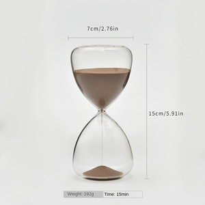 Tùy chỉnh bao bì phong cách hiện đại 15 phút cát đồng hồ cát hẹn giờ sáng tạo kính đồng hồ cát cho văn phòng nhà trang trí quà tặng - Product Image 6