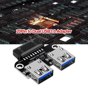 อะแดปเตอร์เมนบอร์ด USB 3.0 19พิน/20pin เชื่อมต่ออินเตอร์เฟซ USB หญิง3.0A - Product Image 5